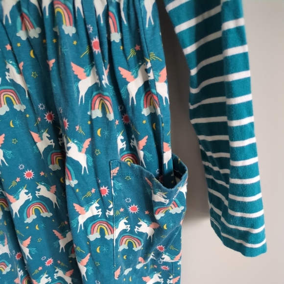 Hanna Andersson Mixie Play Dress Unicorns and Rainbows Size 12 - Picture 4 of 7